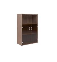 Шкаф с малыми стеклянными дверьми СТ-2.2 Ясень Шимо 770*365*1200 