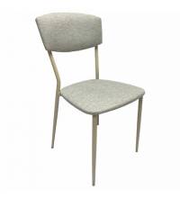 Стул для столовых, кафе, дома РС23, бежевый перламутровый каркас, рогожка бежевая